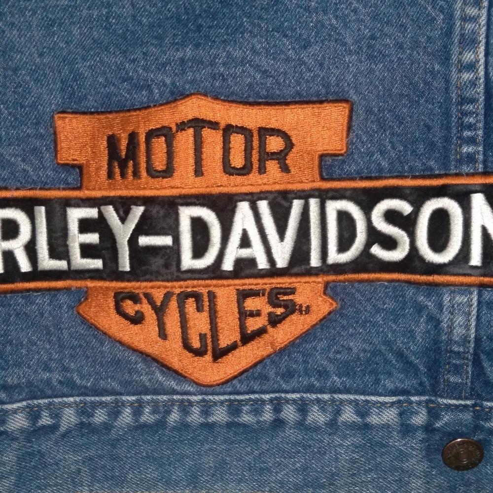 RARE "Harley Davidson" Patch Denim Jacket (one of a kind) - Picture 9 of 11
